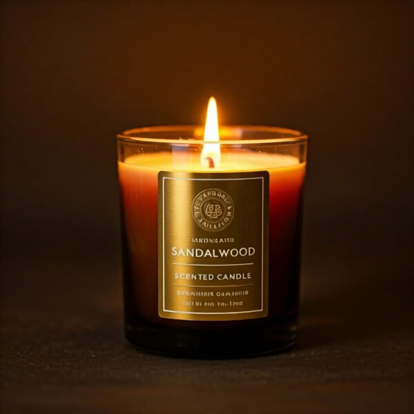 Sandalwood wood scent candle