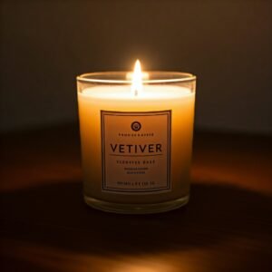 Vetiver wood scent candles