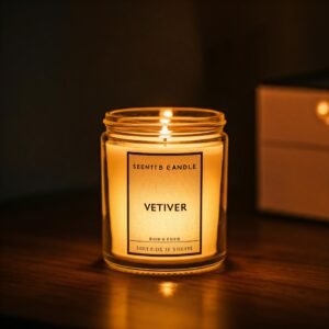 Vetiver wood scent candles