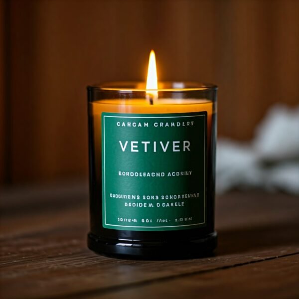 Vetiver wood scent candles