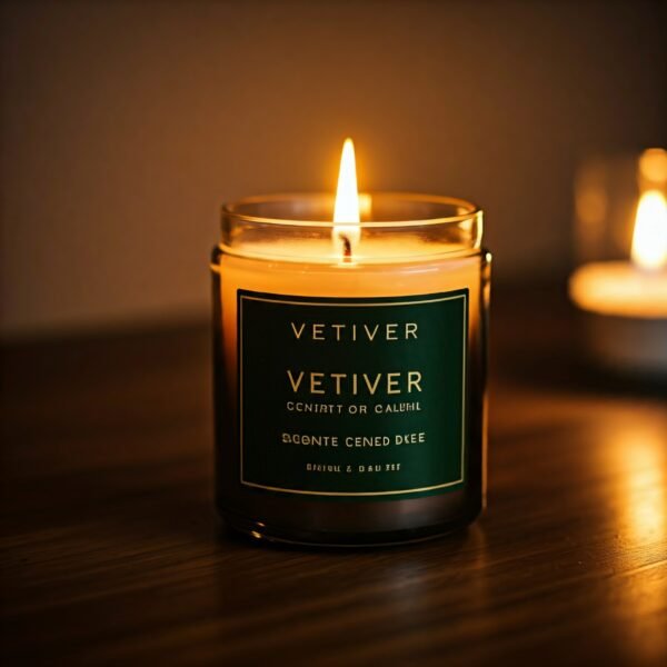 Vetiver wood scent candles