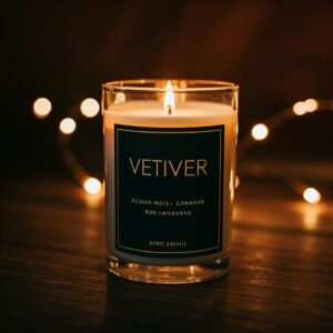 Vetiver wood scent candles