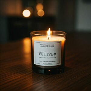 Vetiver wood scent candles