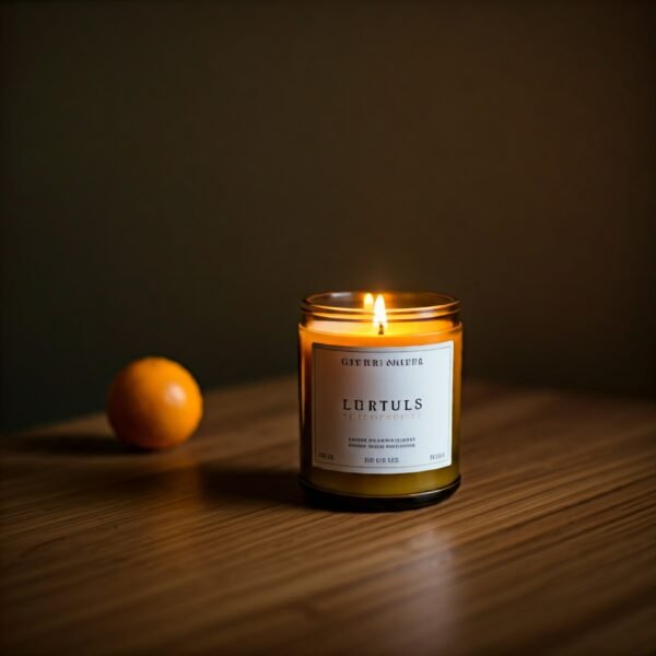 Citrus scented candle