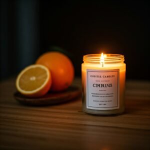 Citrus scented candle