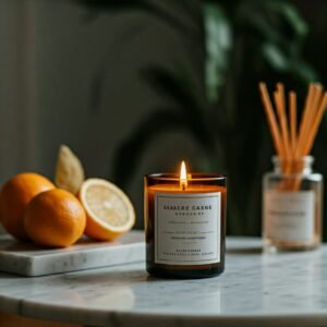 Citrus scented candle