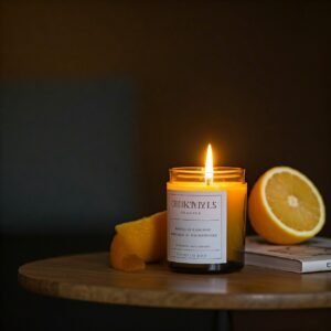 Citrus scented candle