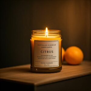 Citrus scented candle